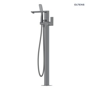 Oltens Hadsel free-standing bath and shower mixer tap, graphite