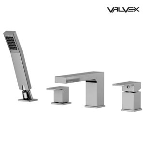 ARS Chrome 4-hole bath mixer with accesories