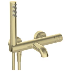 SILIA HEXA - Robinet de bain, avec set de douche - or brossé - BHS_R11