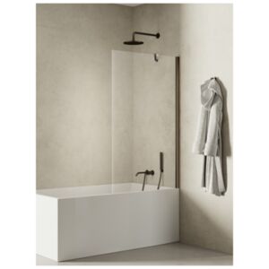 New Soleo Gunmetal Brushed one-piece fixed bathtub screen