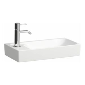 MEDA Small washbasin, tap bank left