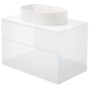 PRIZMA - Waschbeckenschrank, mit Granitwaschbecken - 55x35 cm