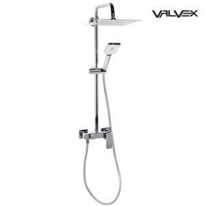 Loft Chrome Shower column with shower mixer