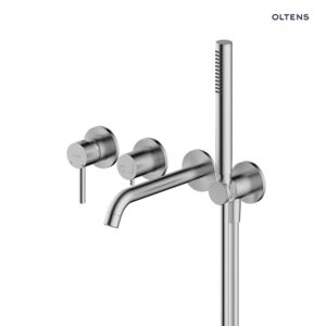 Oltens Molle bateria wannowo-prysznicowa podtynkowa 4-otworowa nikiel