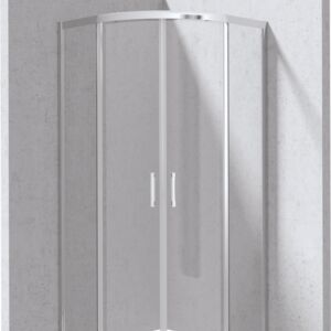FUNKIA EVO - Shower cabin, half round, 90x90 cm - chrome
