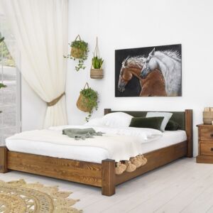 Pine Wood Bed Rustyk Ziemowit 140 / 160 / 180 cm
