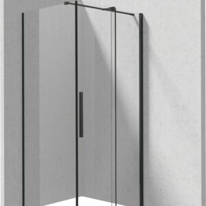 PRIZMA Shower cabin, rectangular, 100x80 cm, nero