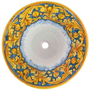 Giallo Chiaro - Sicilian ceramic sink in the Caltagirone style