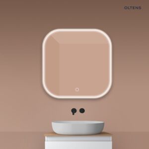 Oltens Nordlis 80x80 cm quadratisch Spiegel mit LED-Beleuchtung