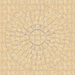 GRANIT LUBUSKI ZIEL-BRUK_GRANIT_LUBUSKI_piaskowy_kompozycja_kolo_152x148cm