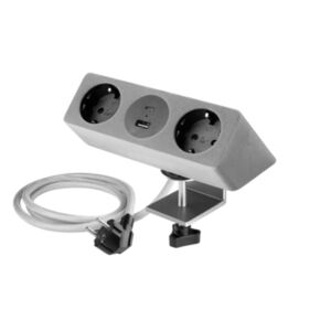 Furniture socket SOFITO, gray flock