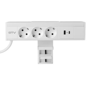Nico furniture socket, white with mounting