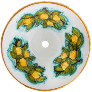 Limoni Chiaro - Sicilian ceramic sink in the Caltagirone style
