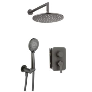 ARNIKA - Concealed shower set, with mixer BOX - titanium - BXYZDQAM