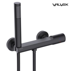 DECOR Black Brause-Wand-Mischbatterie mit Garnitur