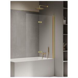 New Soleo Light Gold two-piece bathtub screen