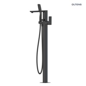 Oltens Hadsel free-standing bath and shower mixer tap, black matte