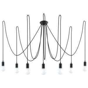 Żyrandol EDISON 7 czarny