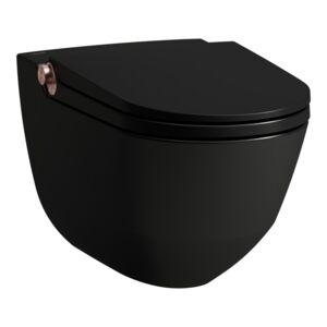 CLEANET RIVA Toaleta myjąca podwieszana Rimless, z deską WC