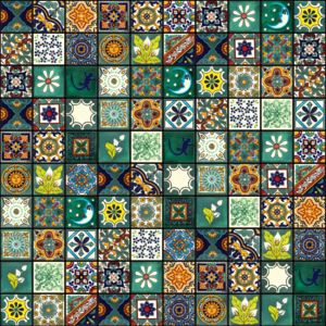 Verdicino-Zestaw Patchwork płytek meksykańskich_min