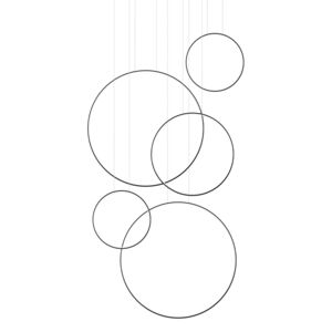 Lampa wisząca RIO 5 55/55/78/110/110 czarna LED 4000K