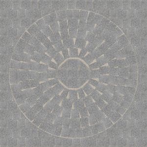 GRANIT LUBUSKI ZIEL-BRUK_GRANIT_LUBUSKI_szary_kompozycja_kolo_155x148cm