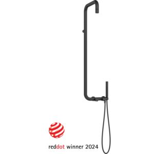 SILIA Shower column, with shower mixer, nero