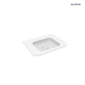 Oltens Hamnes Möbelwaschbecken 60x46,1 cm PureSurface, Weiß glänzend