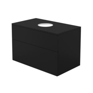 PRIZMA - Waschbeckenschrank, mit Waschtischplatte - nero - SDI_NB81