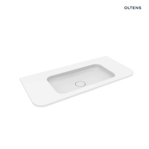 Oltens Hamnes Möbelwaschbecken 100x46,1 cm PureSurface, Weiß glänzend