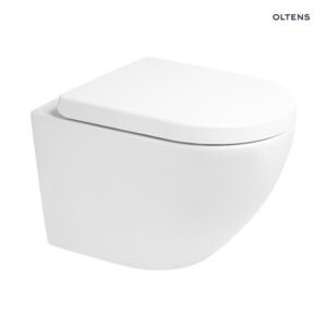Set of Oltens Hamnes OneForm Kort Stille wall-mounted PureRim WC bowl