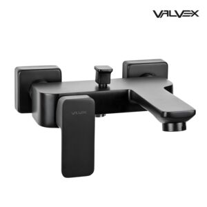 Loft Black Wall mounted bath mixer