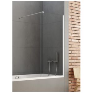 New Soleo bathtub screen, one-piece, fixed, with perpendicular bracket