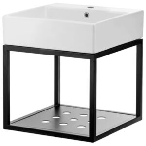 TEMISTO - Console de salle de bain suspendue, avec un évier - 50x50 cm
