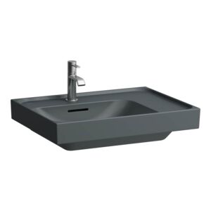 MEDA Umywalka ścienna asymetryczna 60 cm z półką odkładczą