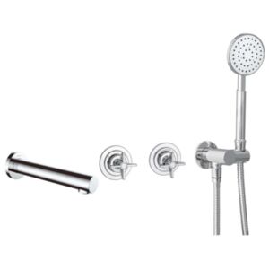 TEMISTO - Bath mixer, concealed, with shower set - chrome - BQT_018P