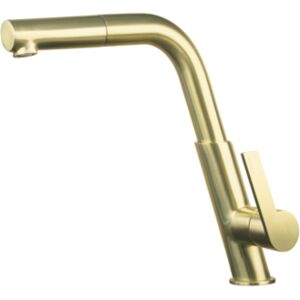 SILIA Kitchen tap, with pull-out spout, brushed gold