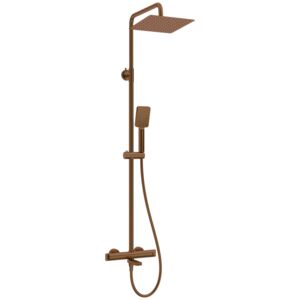 THERM Shower column, with bathtub mixer, thermostatic brushed bronze