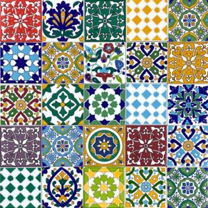 Pazzo - Decorative Tunisian Patchwork 10 x 10 cm, 50 tiles per box