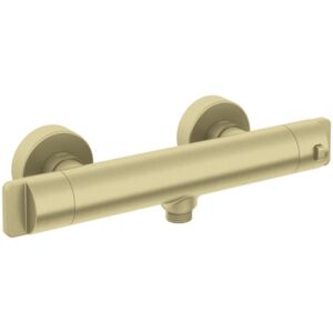 THERM - Shower mixer, thermostatic - brushed gold