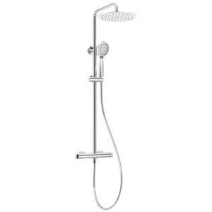 THERM - Shower column, with shower mixer, thermostatic - chrome