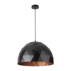 Lampa wisząca DIAMENT czarno-miedziany L