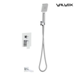 ARS Chrome 2-function shower set with a bath spout