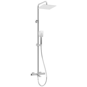 THERM Deszczownica z baterią wannową termostatyczną chrom