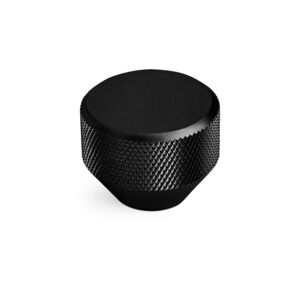 Gałka do mebli czarny mat ⌀36mm radełkowany Mesh 8891.232