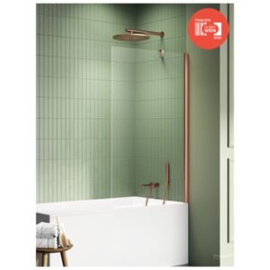 New Soleo Copper Brushed one-piece fixed bathtub screen
