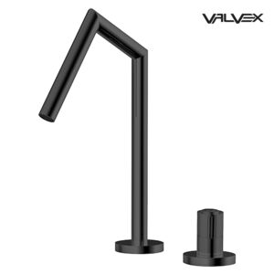 AVOLA Black 2-hole washbasin mixer