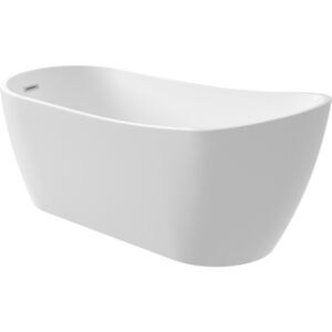 ARNIKA Acrylic bathtub, freestanding, asymmetrical - 150 cm, white