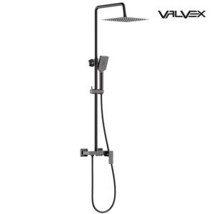 ARS Gun Metal Shower column with bathtub mixer