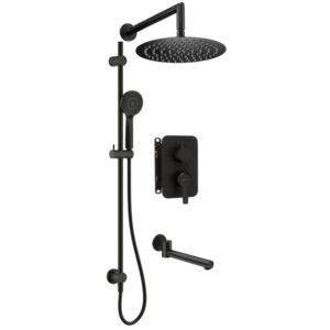 ARNIKA - Concealed shower set, with mixer BOX - nero - BXYWNQAM
